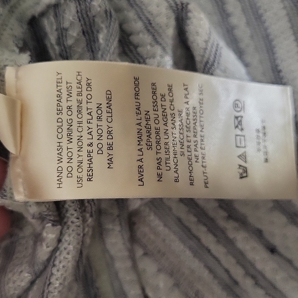 🛍Free People Womens Medium Cropped Open Front Cardigan Stripe Metallic‎ Eloise - Picture 7 of 8